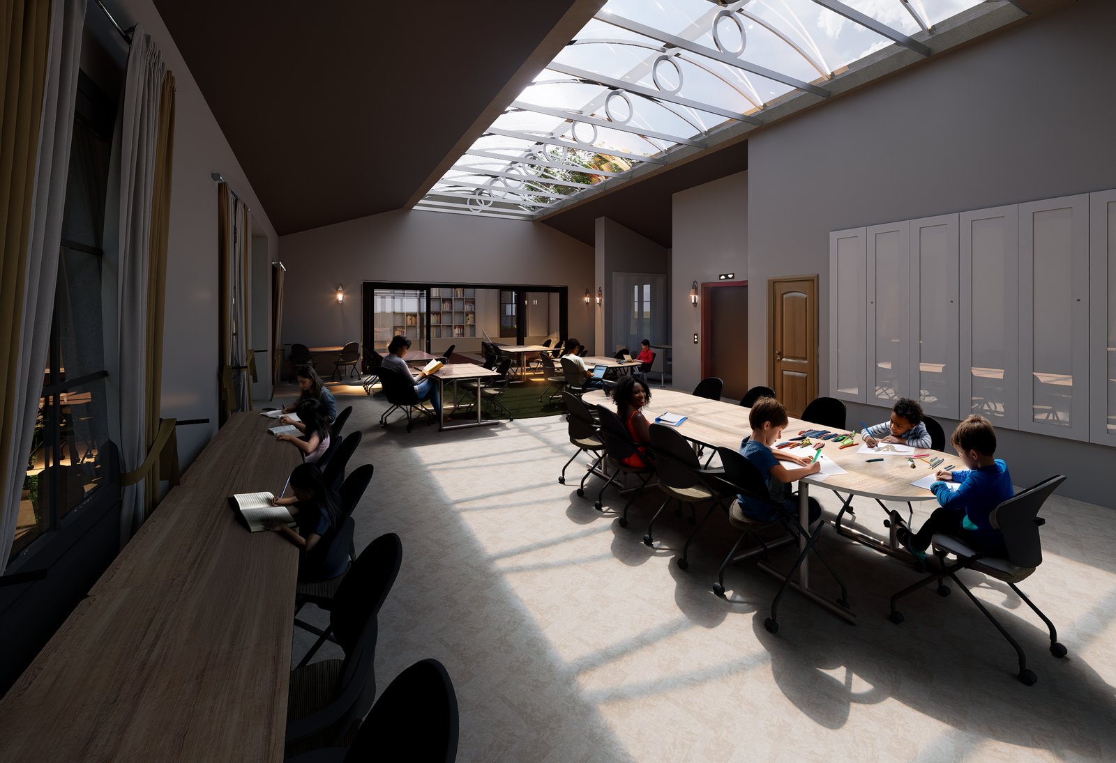 Big room, study and reading