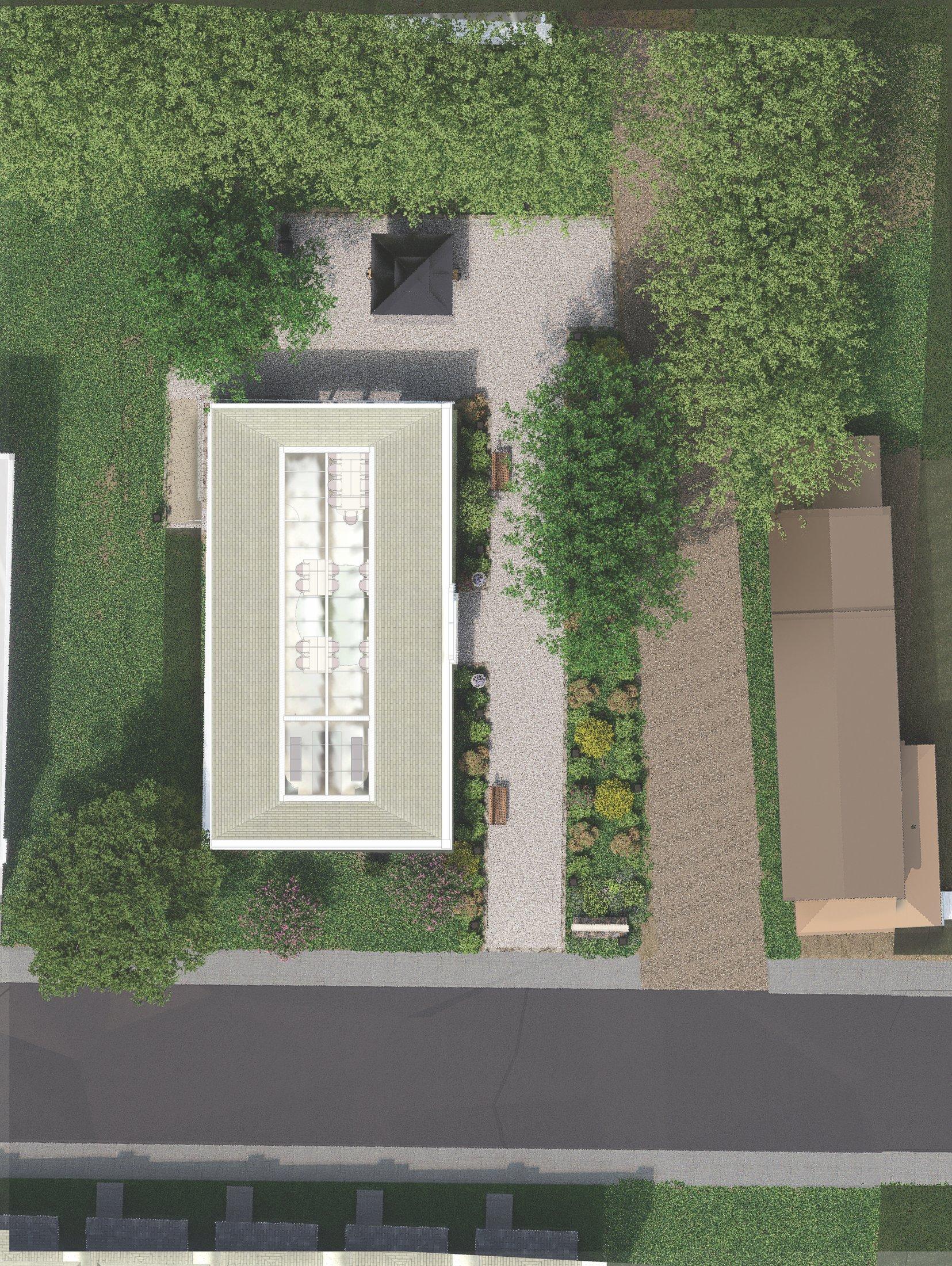 Site layout, roof plan