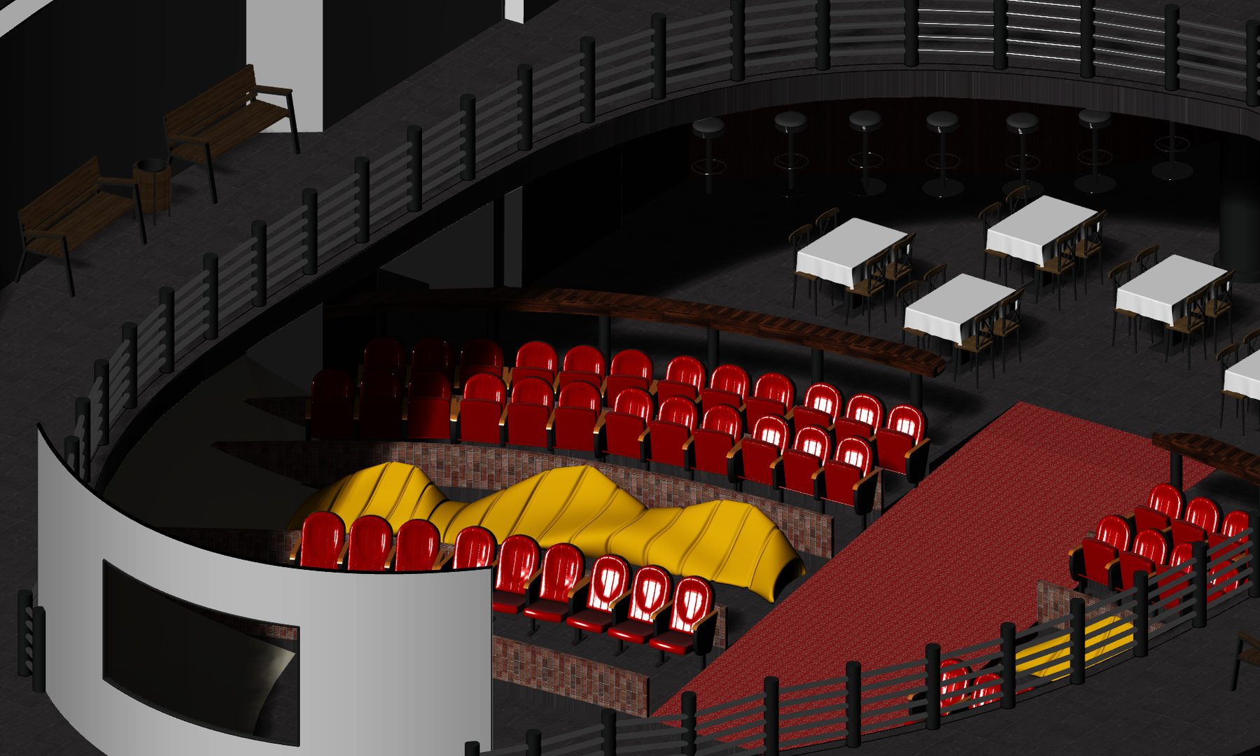 Interior theater render