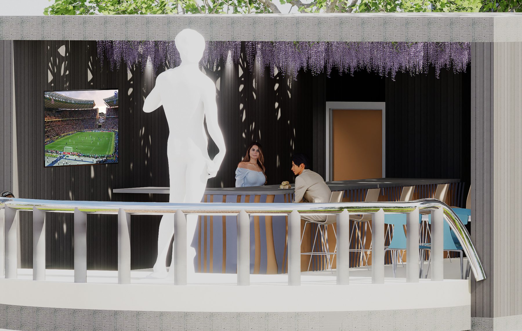 Café lounge render