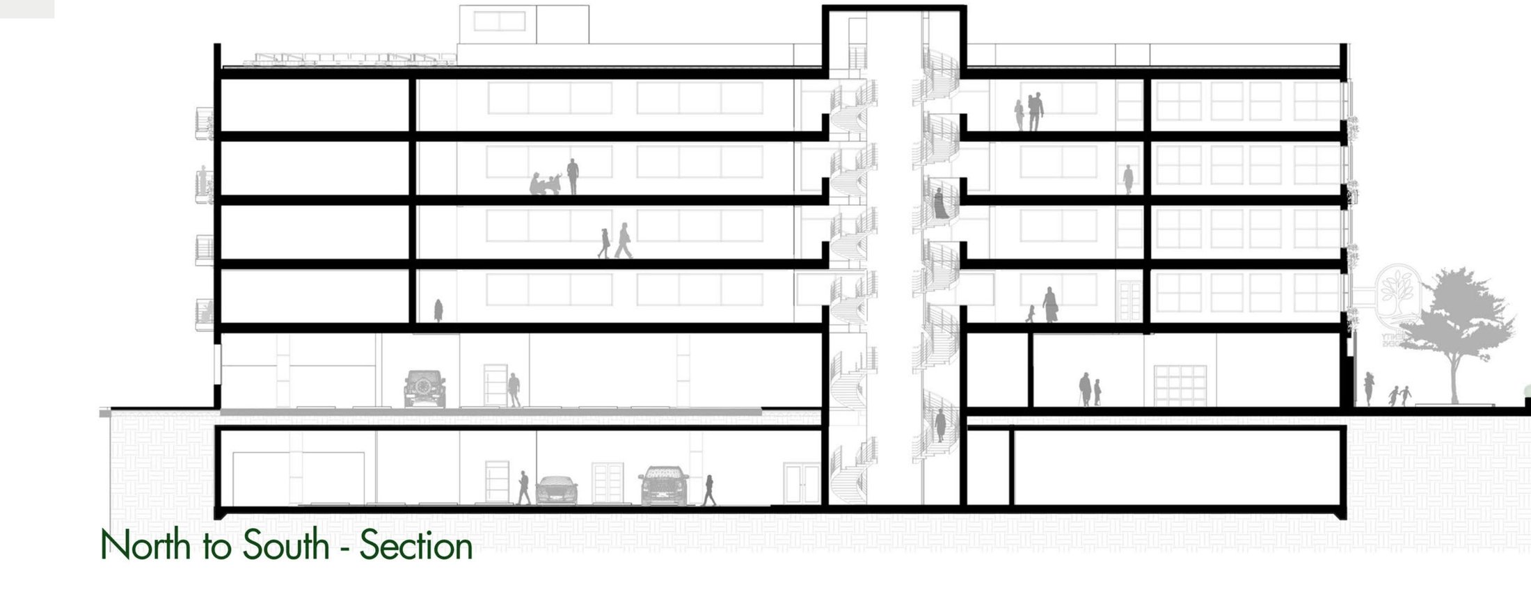 Condos and Grocery north to south section